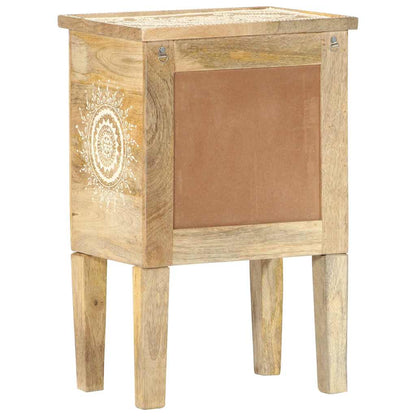286161 vidaXL Hand Painted Bedside Cabinet 40x30x60 cm Solid Mango Wood