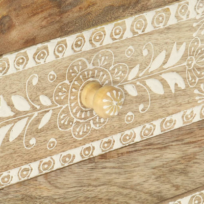 Hand Painted bedside Cabinet 40x30x60 cm Solid Mango Wood