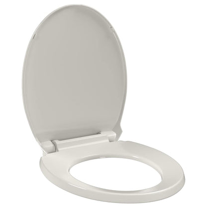 Soft-Close Toilet Seat Light Grey Oval
