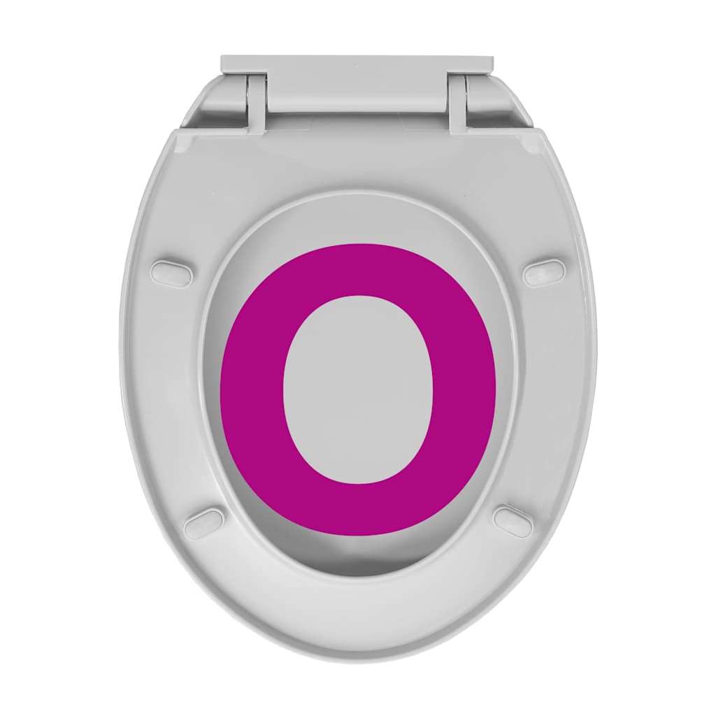 Soft-Close Toilet Seat Quick Release Light Grey Oval