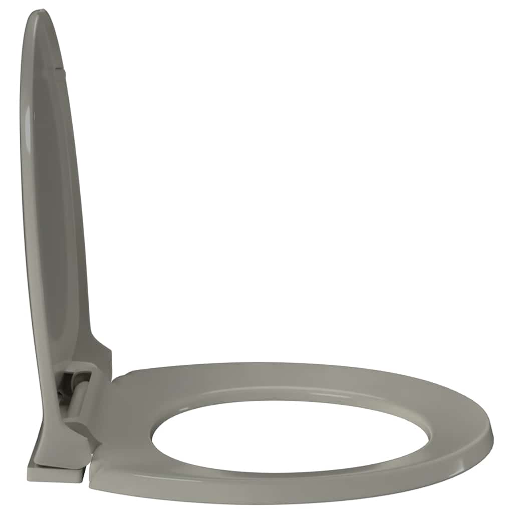 Soft-Close Toilet Seat Grey Oval