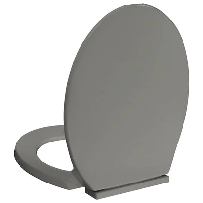 Soft-Close Toilet Seat Grey Oval