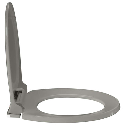 Soft-Close Toilet Seat Quick Release Grey Oval