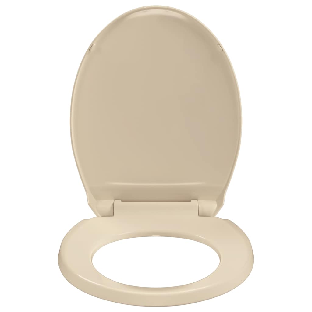 Soft-Close Toilet Seat Beige Oval