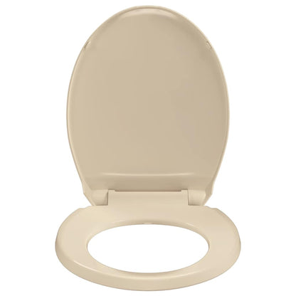 Soft-Close Toilet Seat Beige Oval