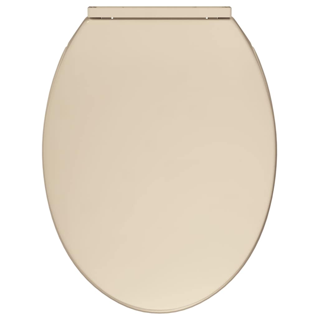 Soft-Close Toilet Seat Beige Oval