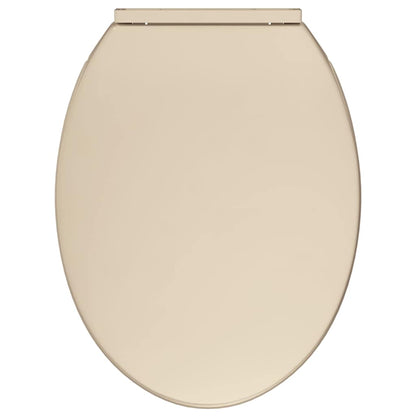Soft-Close Toilet Seat Beige Oval