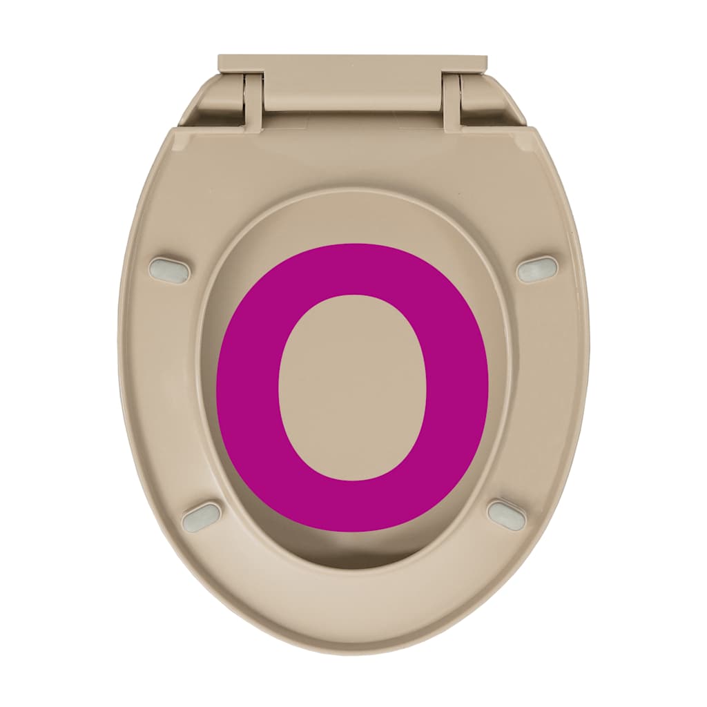 Soft-Close Toilet Seat Quick Release Beige Oval