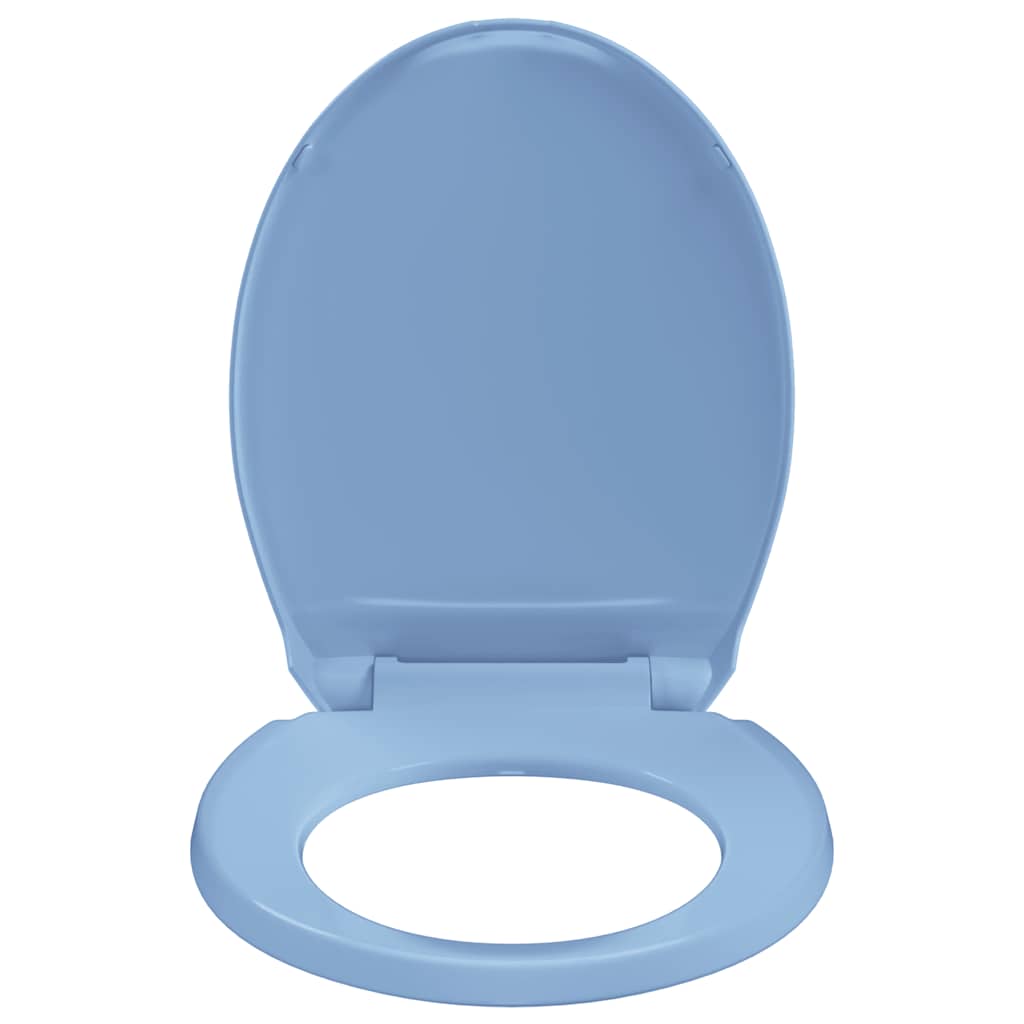 Soft-Close Toilet Seat Blue Oval