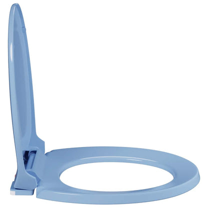 Soft-Close Toilet Seat Quick Release Blue Oval