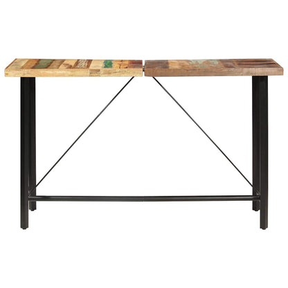 Bar Table | Brown and Black | Solid Reclaimed Wood, Powder Coated Steel