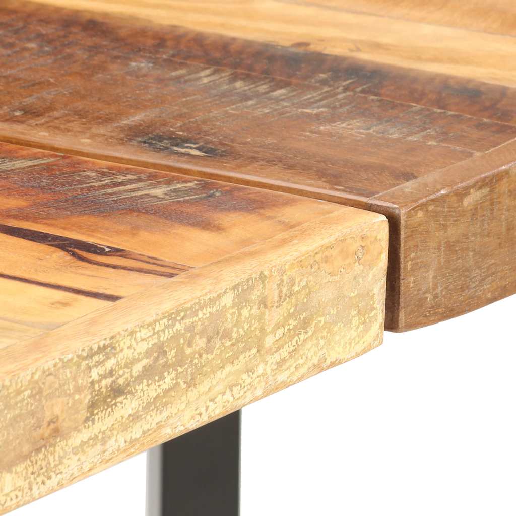 Bar Table | Brown and Black | Solid Reclaimed Wood, Powder Coated Steel