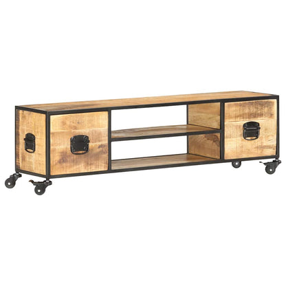 286377 vidaXL TV Cabinet 130x30x39 cm Solid Mango Wood