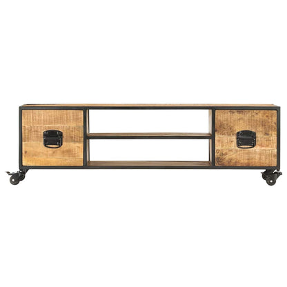286377 vidaXL TV Cabinet 130x30x39 cm Solid Mango Wood