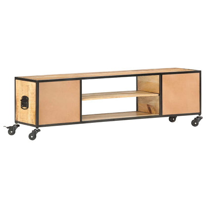 286377 vidaXL TV Cabinet 130x30x39 cm Solid Mango Wood