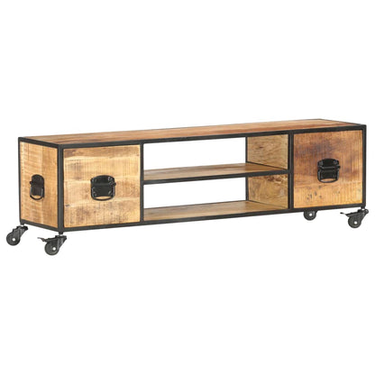 TV Cabinet 130x30x39 cm Solid Mango Wood