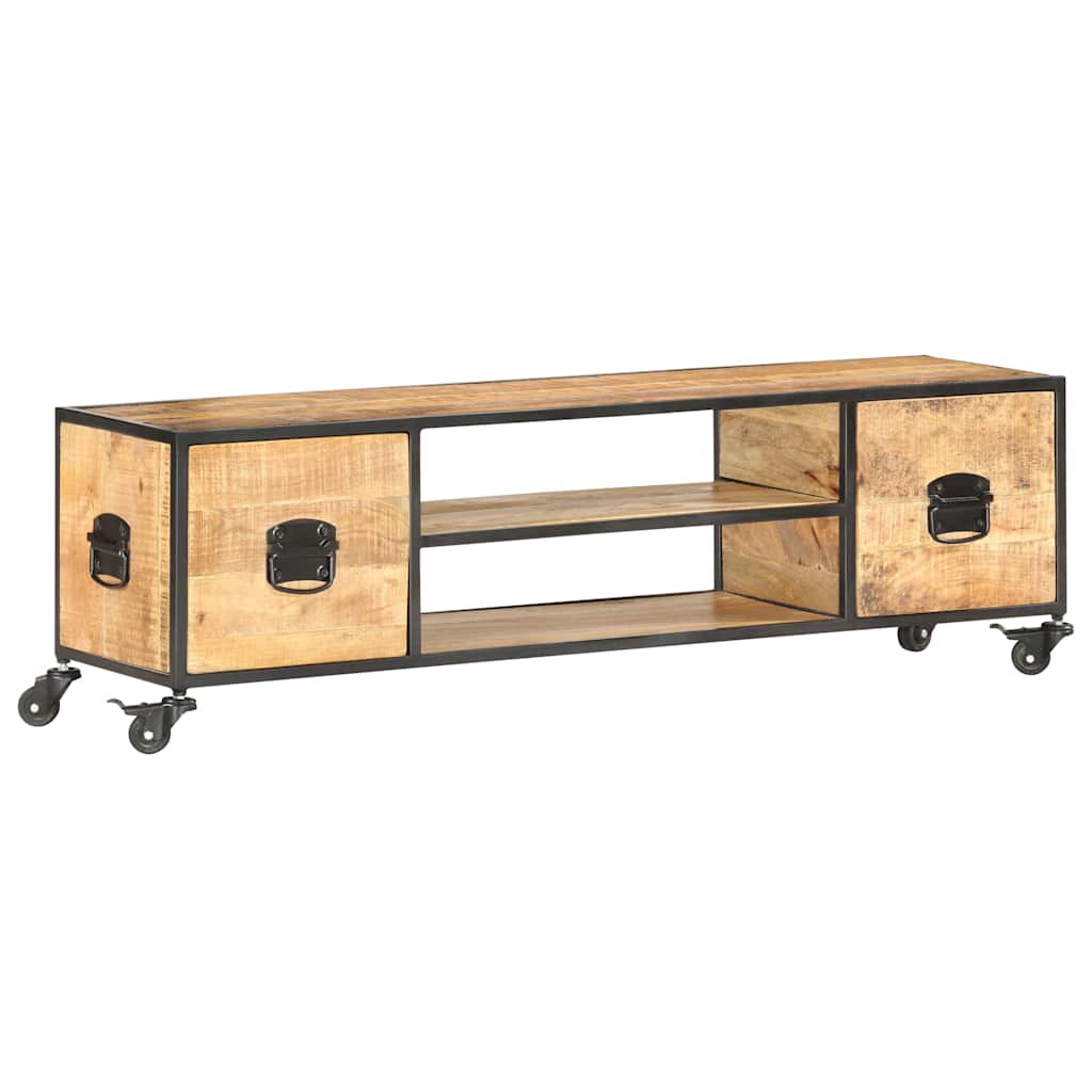 286377 vidaXL TV Cabinet 130x30x39 cm Solid Mango Wood