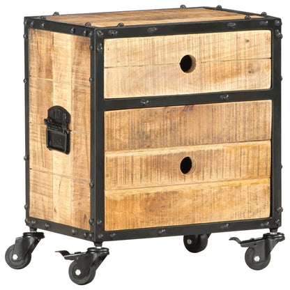 Bedside Cabinet 40x30x50 cm Rough Mango Wood