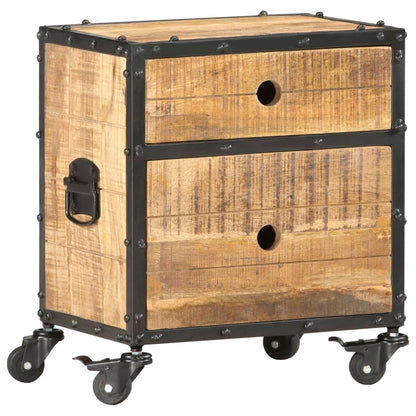 Bedside Cabinet 40x30x50 cm Rough Mango Wood