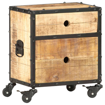 Bedside Cabinet 40x30x50 cm Rough Mango Wood