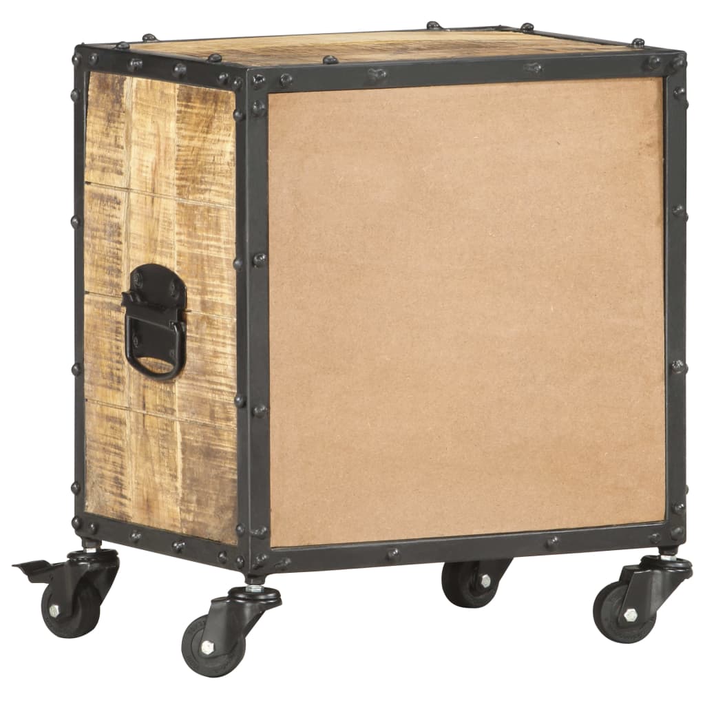 Bedside Cabinet 40x30x50 cm Rough Mango Wood