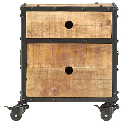 Bedside Cabinet 40x30x50 cm Rough Mango Wood