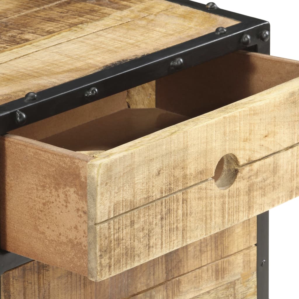 Bedside Cabinet 40x30x50 cm Rough Mango Wood