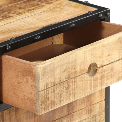 Bedside Cabinet 40x30x50 cm Rough Mango Wood