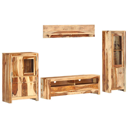 TV Unit Set with Drawer Brown 120 x 30 x 39 cm Wood