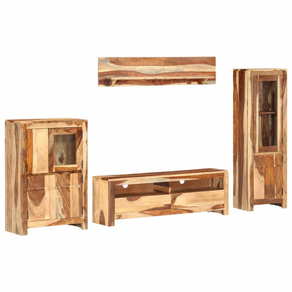 TV Unit Set with Drawer Brown 120 x 30 x 39 cm Wood