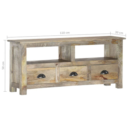 286384 vidaXL TV Cabinet 110x30x50 cm Solid Mango Wood