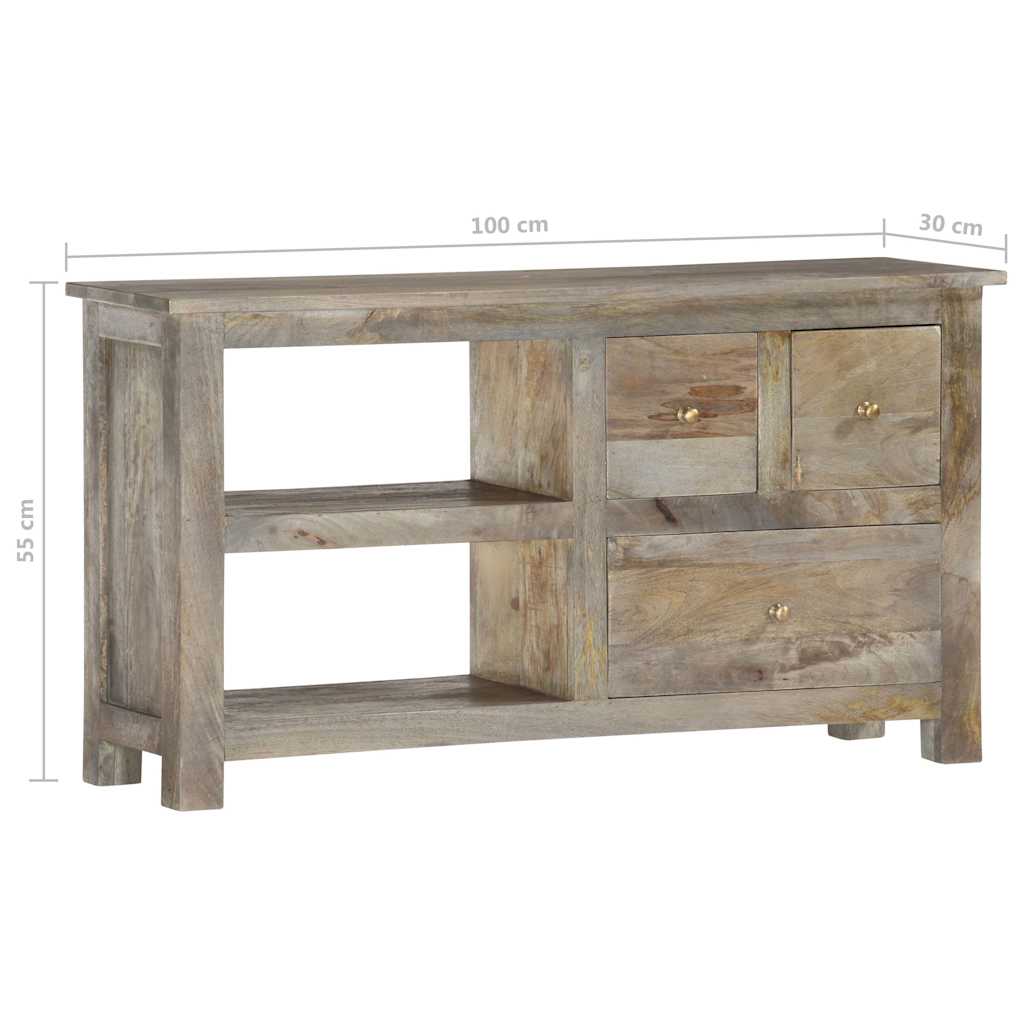 286385 vidaXL TV Cabinet 100x30x55 cm Solid Mango Wood