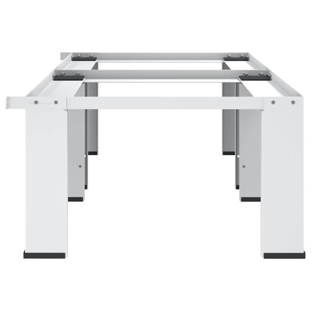 Double Washing and Drying Machine Pedestal White