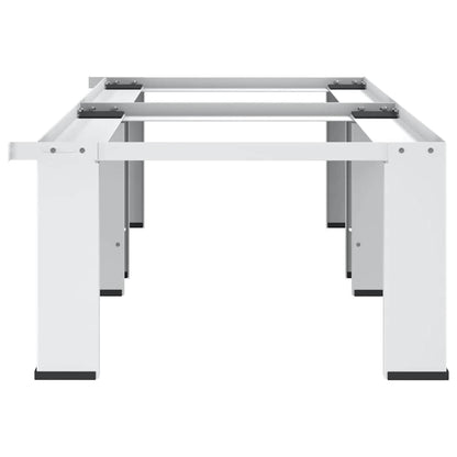 Double Washing and Drying Machine Pedestal White