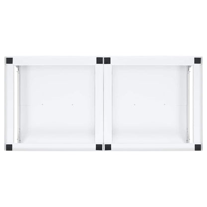 Washing and Drying Machine Pedestal with Pull-out Shelves White
