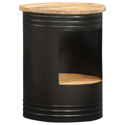 Coffee Table | Natural and black | Solid mango wood, powder-coated steel
