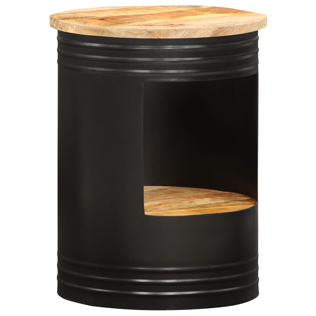 Coffee Table | Natural and black | Solid mango wood, powder-coated steel