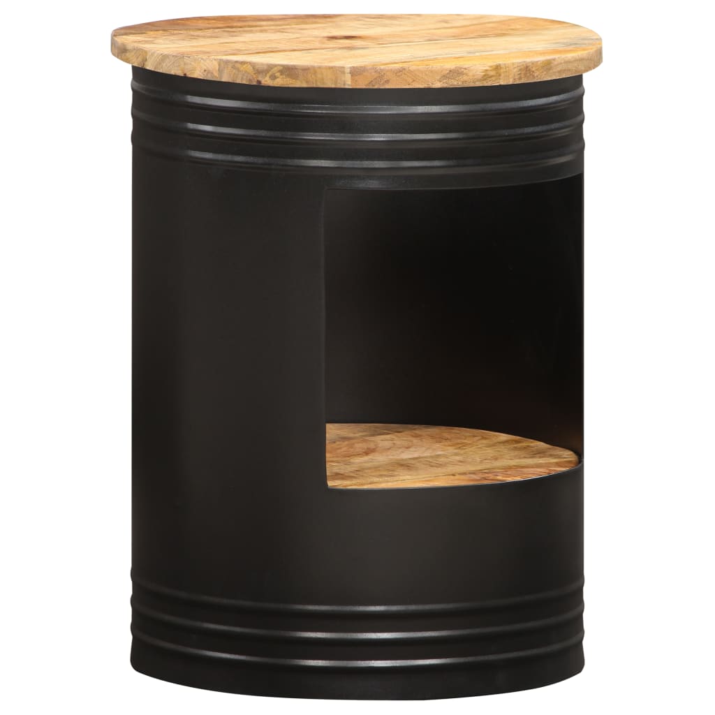Coffee Table | Natural and black | Solid mango wood, powder-coated steel