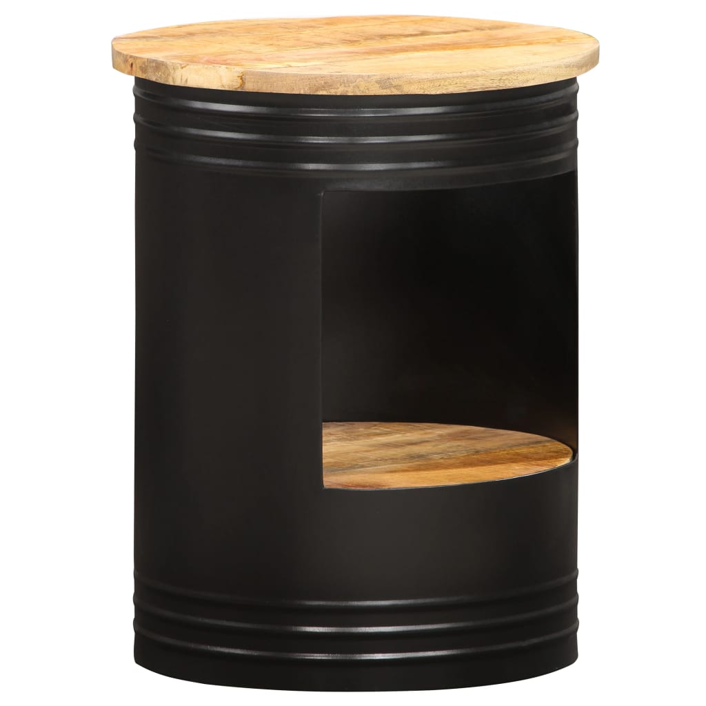 Coffee Table | Natural and black | Solid mango wood, powder-coated steel