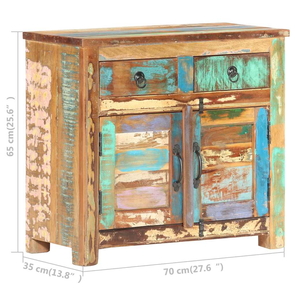 287490 vidaXL Sideboard 70x35x65 cm Solid Reclaimed Wood