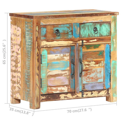 287490 vidaXL Sideboard 70x35x65 cm Solid Reclaimed Wood