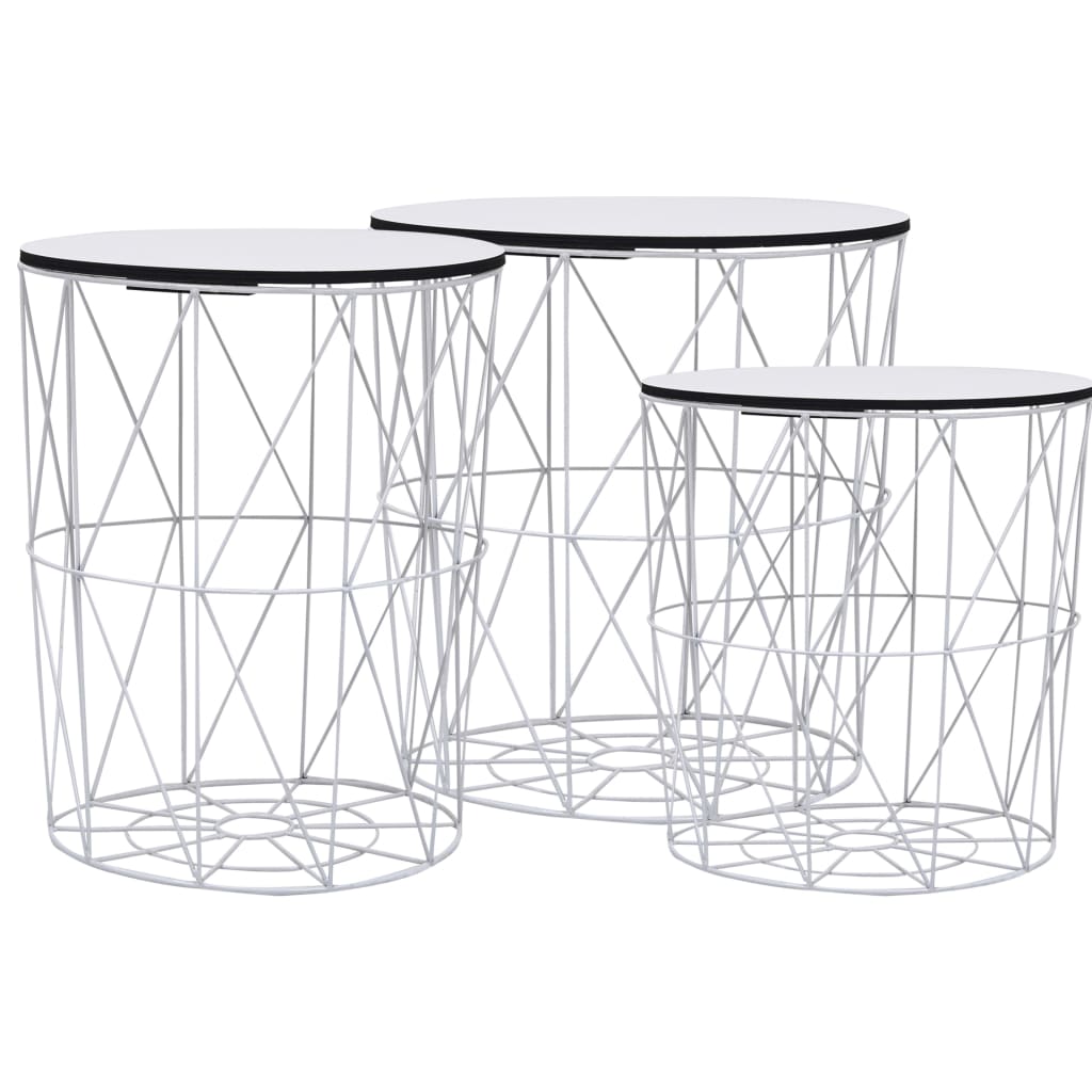 Coffee Table 3 pcs White
