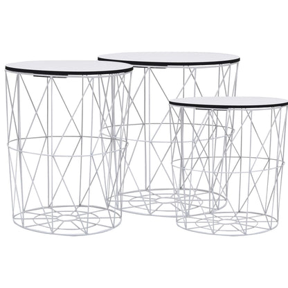 Coffee Table 3 pcs White