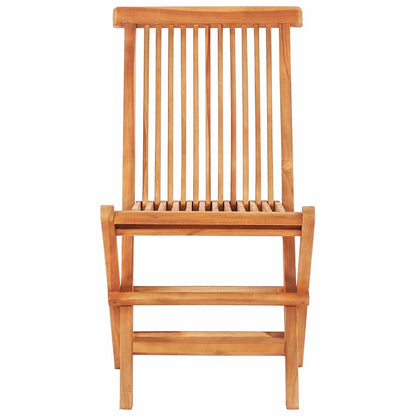 48997 vidaXL 3 Piece Folding Bistro Set Solid Teak Wood