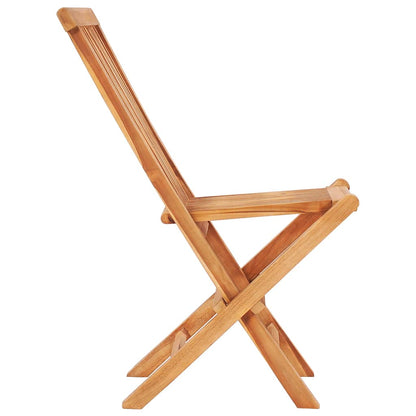 48997 vidaXL 3 Piece Folding Bistro Set Solid Teak Wood