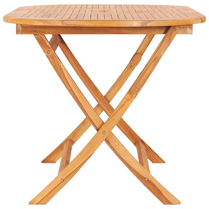 48998 vidaXL Folding Garden Table 160x80x75 cm Solid Teak Wood