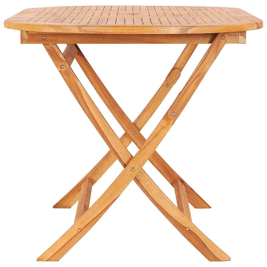 48999 vidaXL 7 Piece Folding Outdoor Dining Set Solid Teak Wood