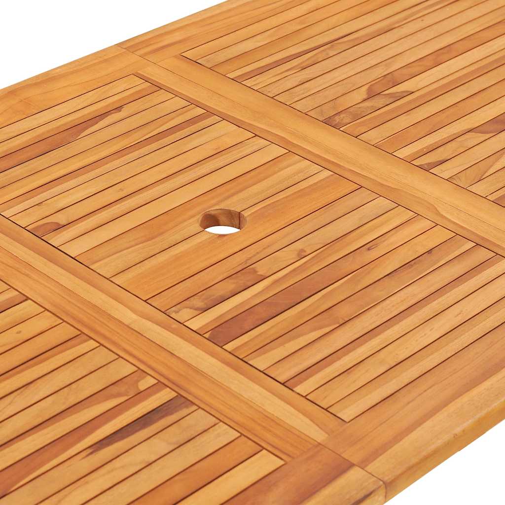 48999 vidaXL 7 Piece Folding Outdoor Dining Set Solid Teak Wood