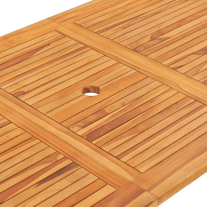 48999 vidaXL 7 Piece Folding Outdoor Dining Set Solid Teak Wood