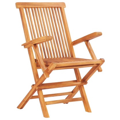 48999 vidaXL 7 Piece Folding Outdoor Dining Set Solid Teak Wood